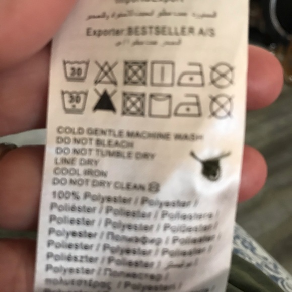 ONLY  Navy Green Shirt size European 40 - Picture 6 of 7